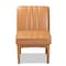Baxton Studio Daymond Mid-Century Modern Tan Faux Leather and Walnut Brown Finished Wood Dining Chair 186-11353-Zoro - alternate 3